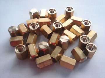 Tuỳ chỉnh Brass CNC Precision Machining, lục giác đồng thau CNC Bushing Quay Phụ