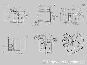 Customized CNC Precision Machining đánh bóng D2 0,005 phẳng núi Jig