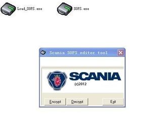 Scania SOP biên tập Công cụ Scania VCI 2 SOP file Encryptor / Decryptor Với Sửa thông số