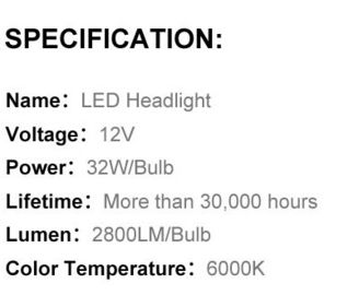 Ô tô / Tự động Phụ tùng H1 LED Đèn pha 32W 2800LM 6000K Trắng Đèn pha gắn đầu