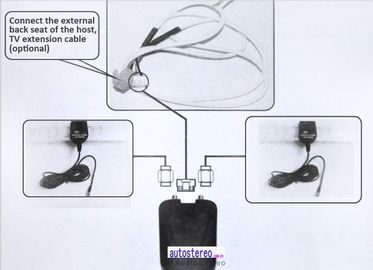 Xe Digital TV Tuner Receiver Auto Phụ tùng MPEG-4 DVB-T với TV Aerial cho S100 S150 Stereo