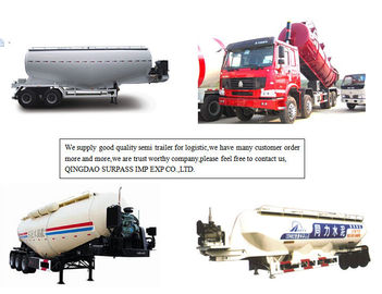 Xi măng rời Trailer Semi, 30-45cbm, với động cơ diesel và máy nén khí